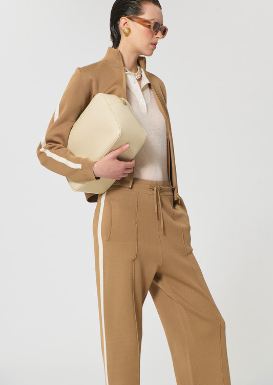 vest in beige technical mesh