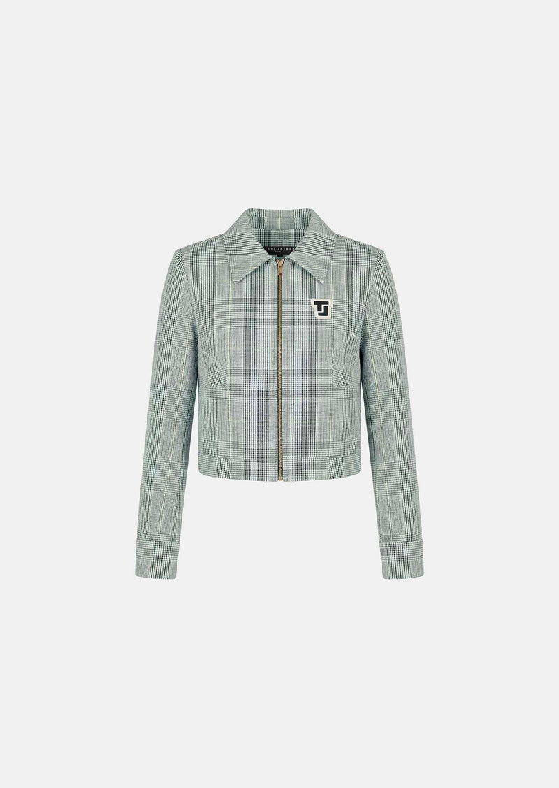 jacket in dark green Prince of Wales check