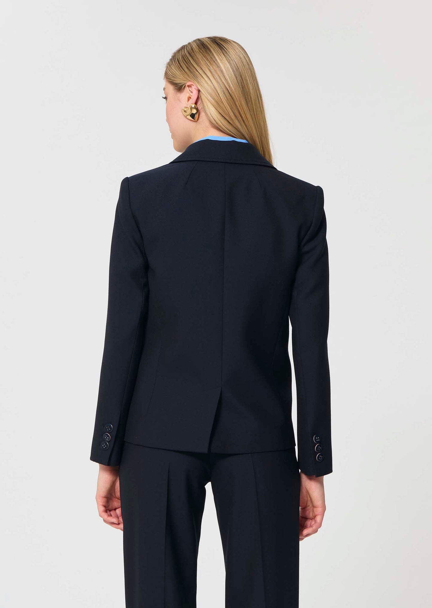jacket in navy powder-grain canvas