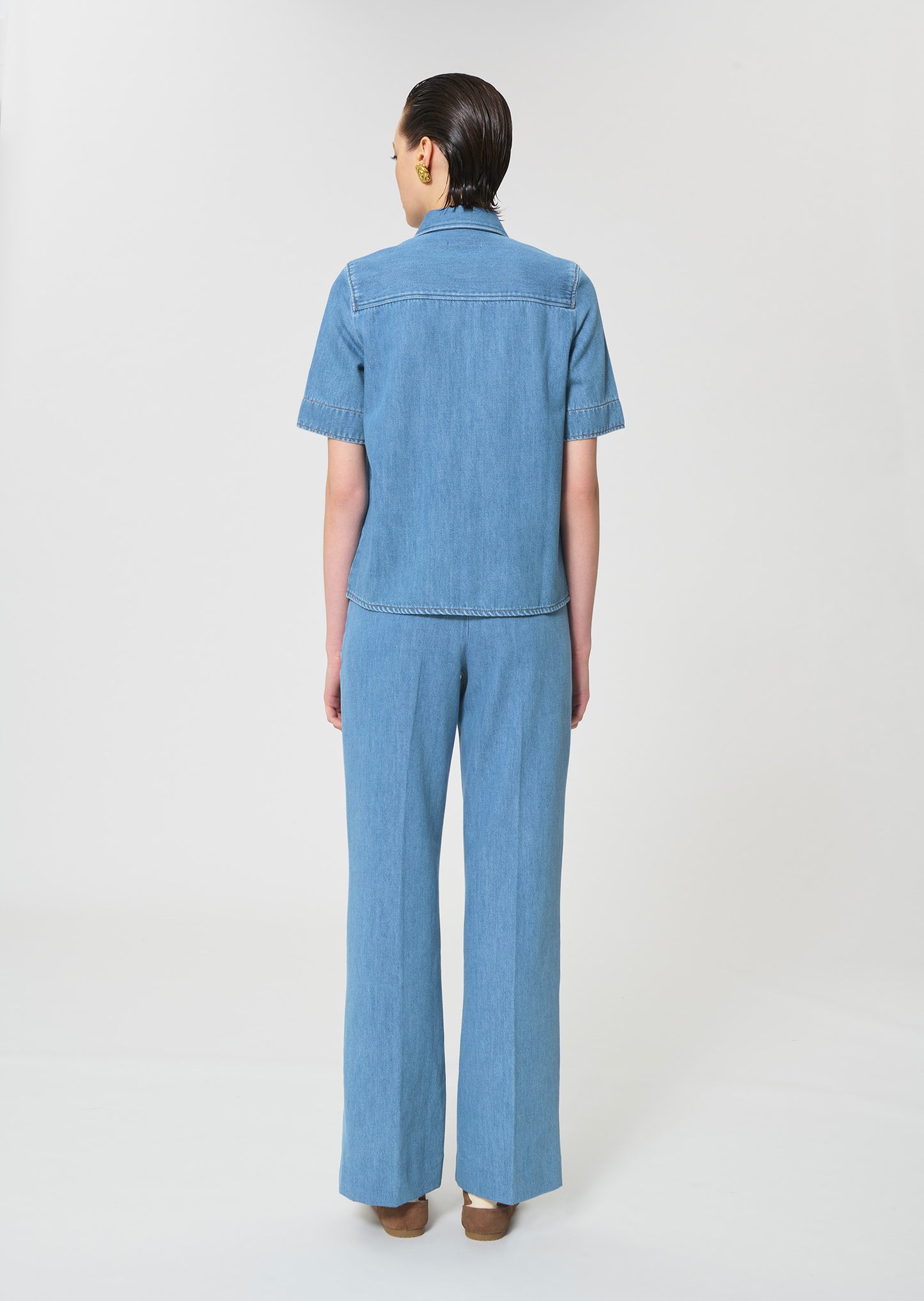 shirt in blue denim