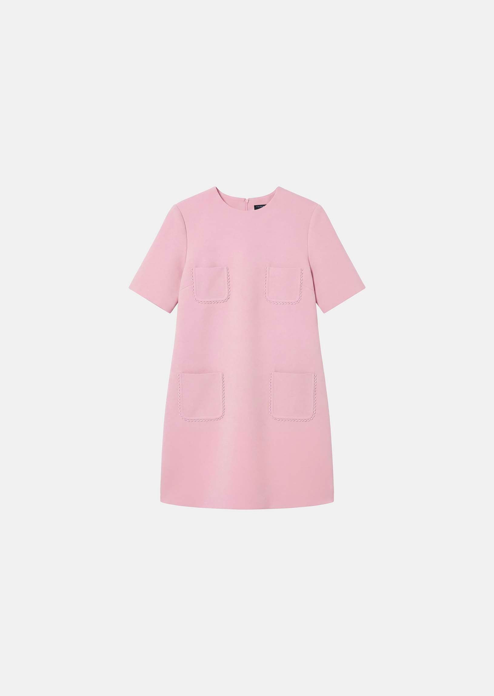 dress in pale pink double canvas