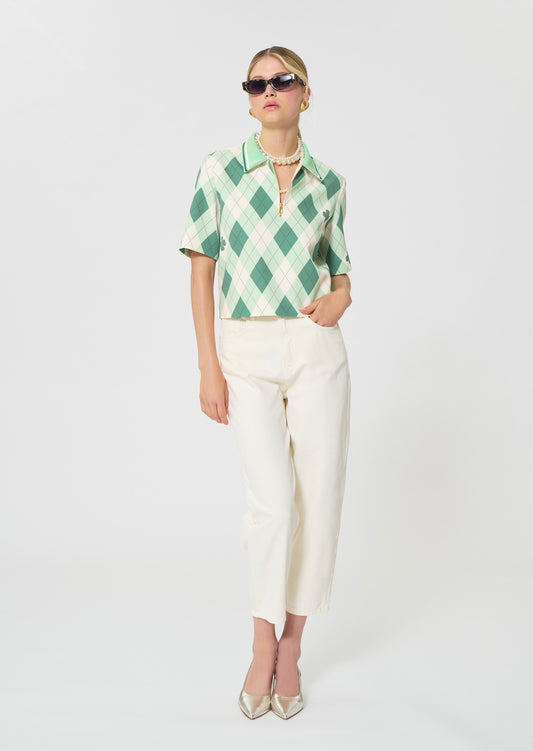 top ecru with patterns