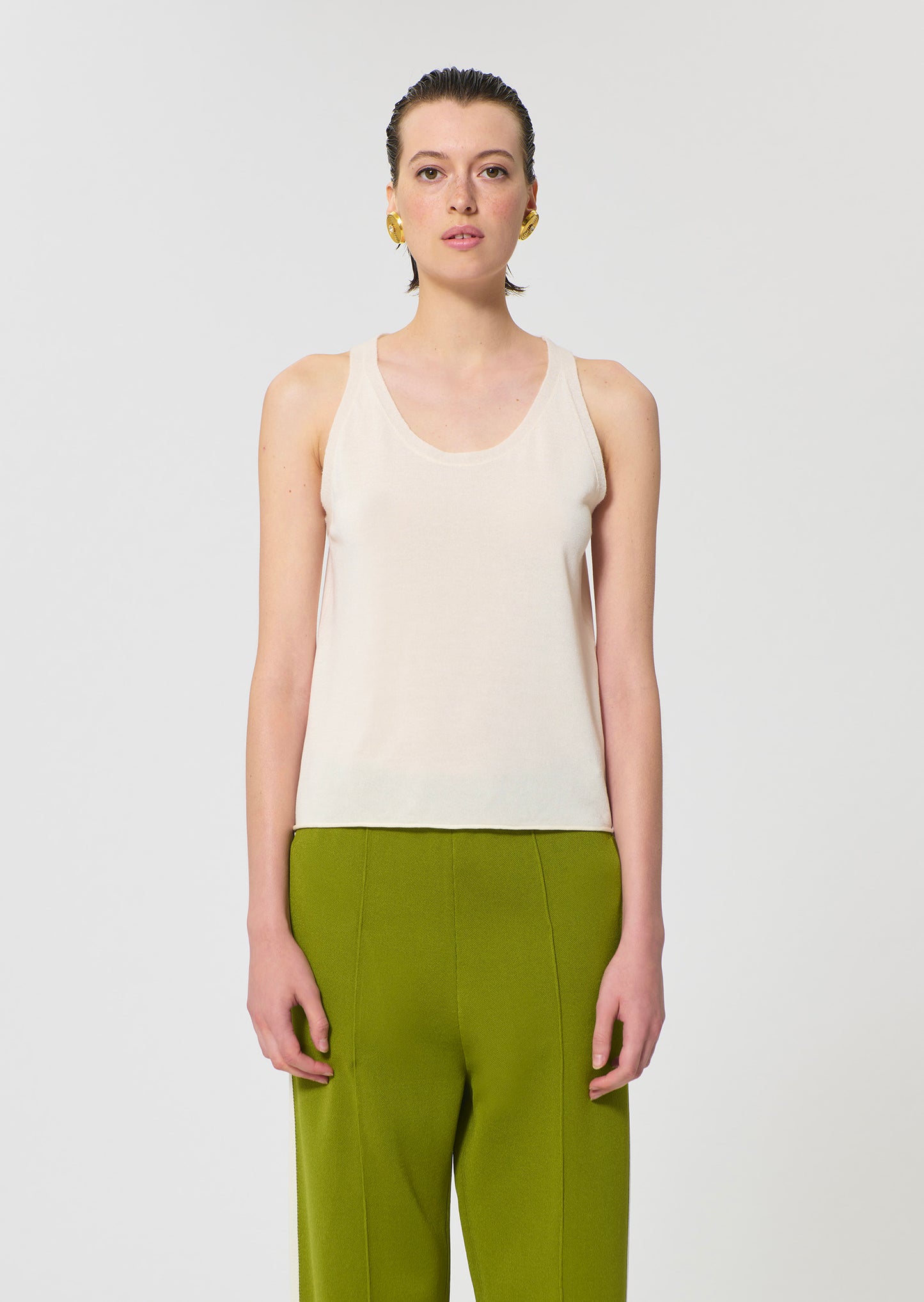 tank top in ecru cotton