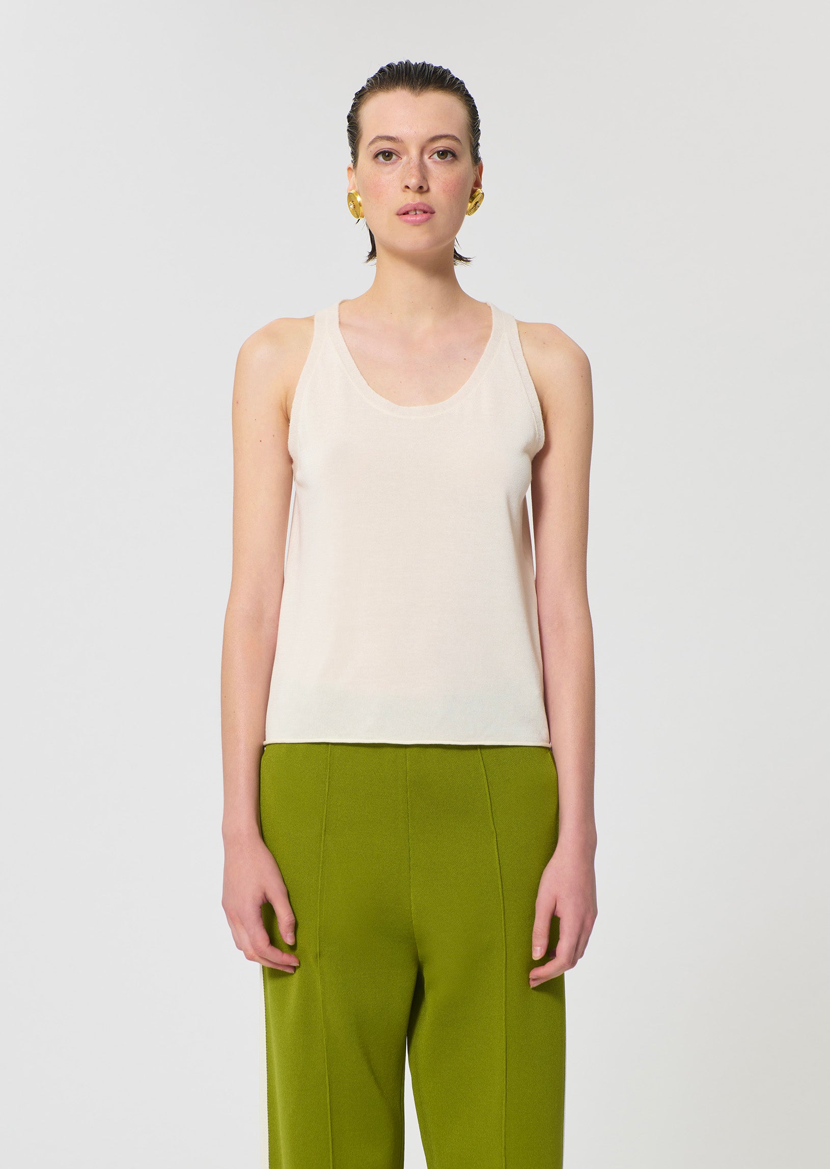 tank top in ecru cotton