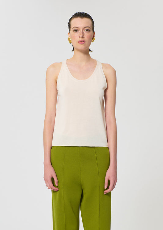 tank top in ecru cotton