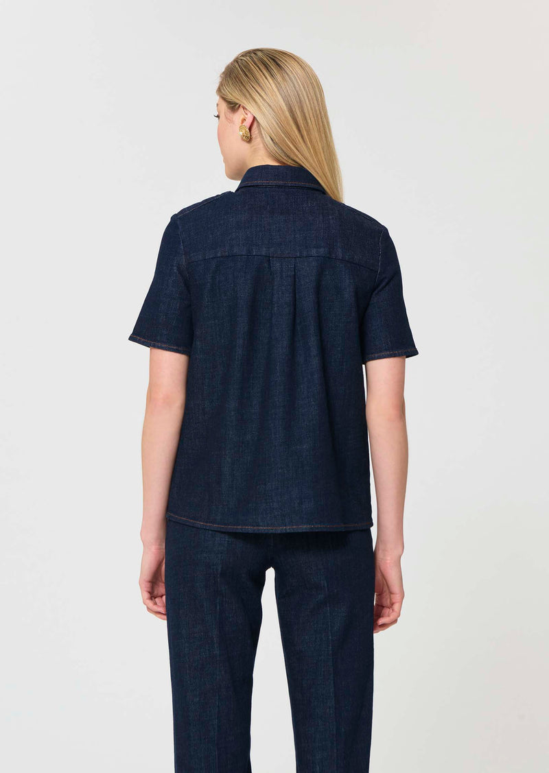 top in raw denim