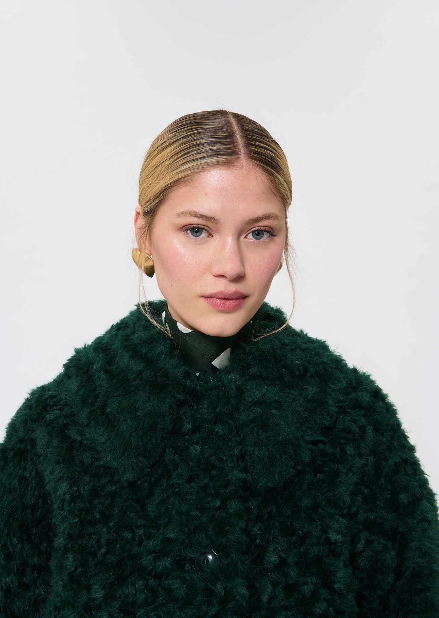 Mael  green faux fur for women