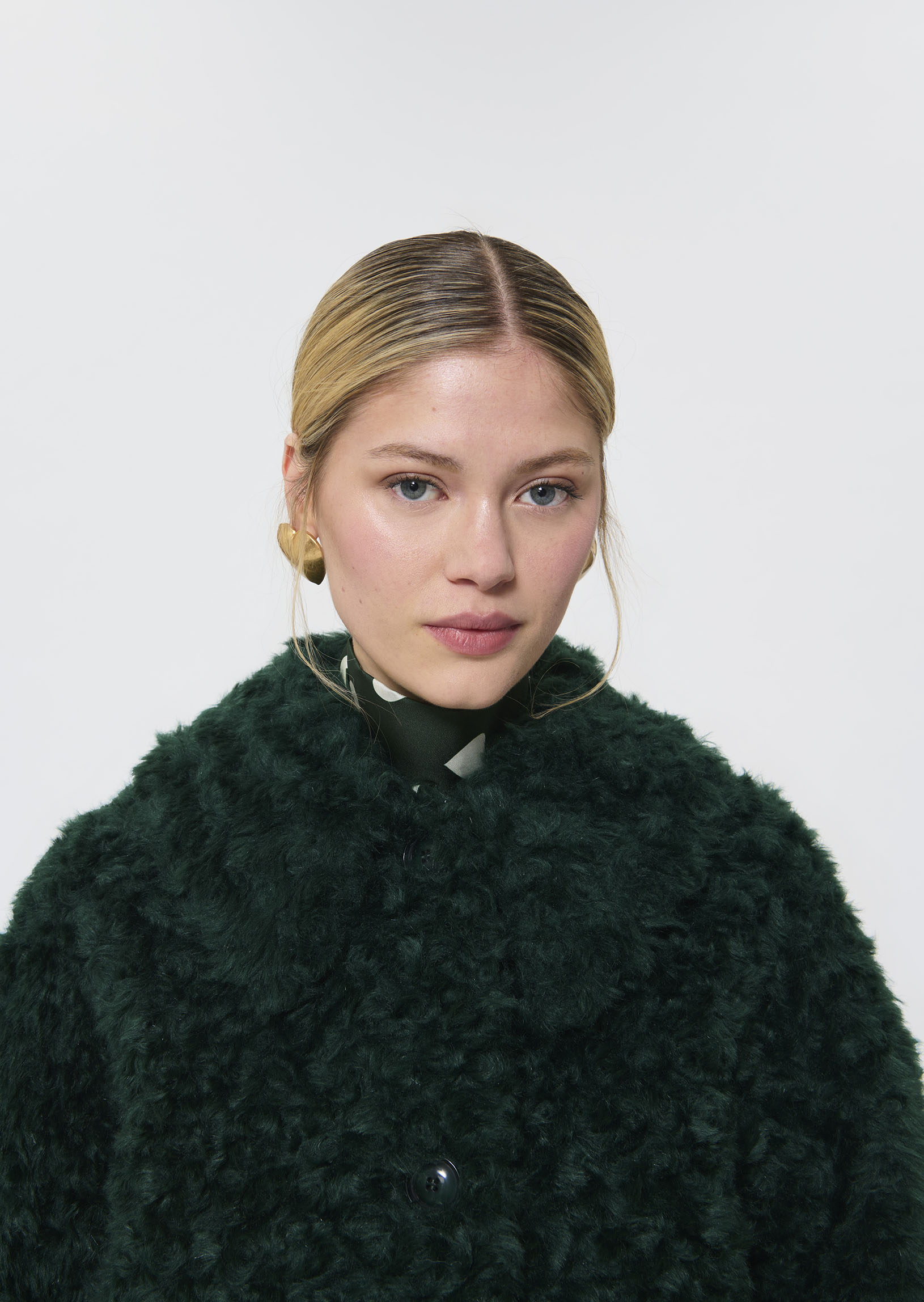 Mael  green faux fur for women