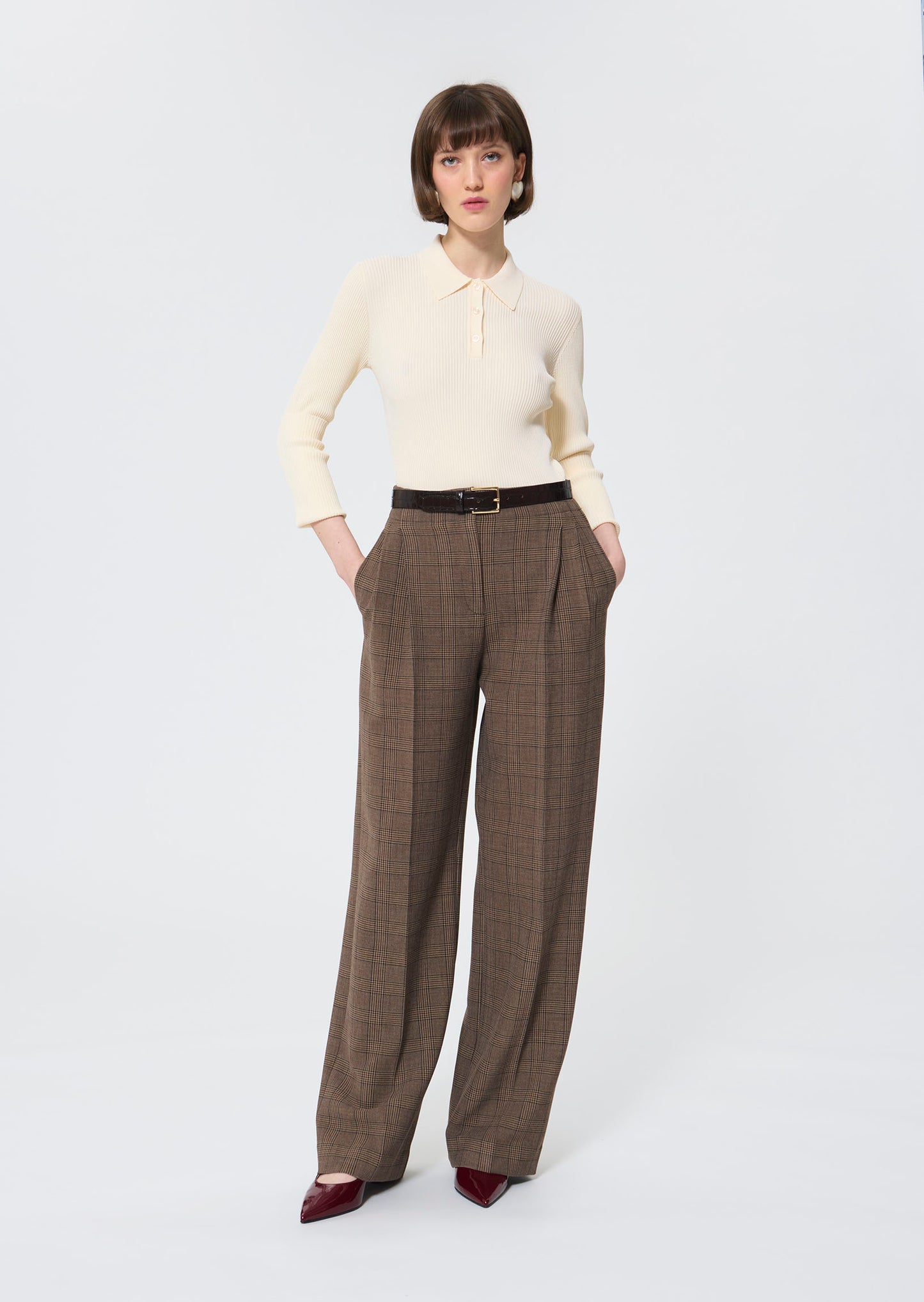 Priscilla  ecru sweater for women