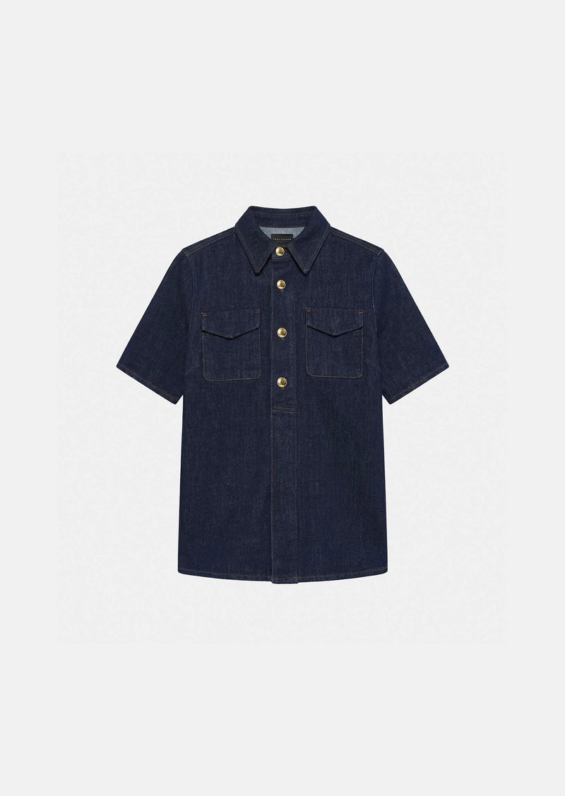 top in raw denim