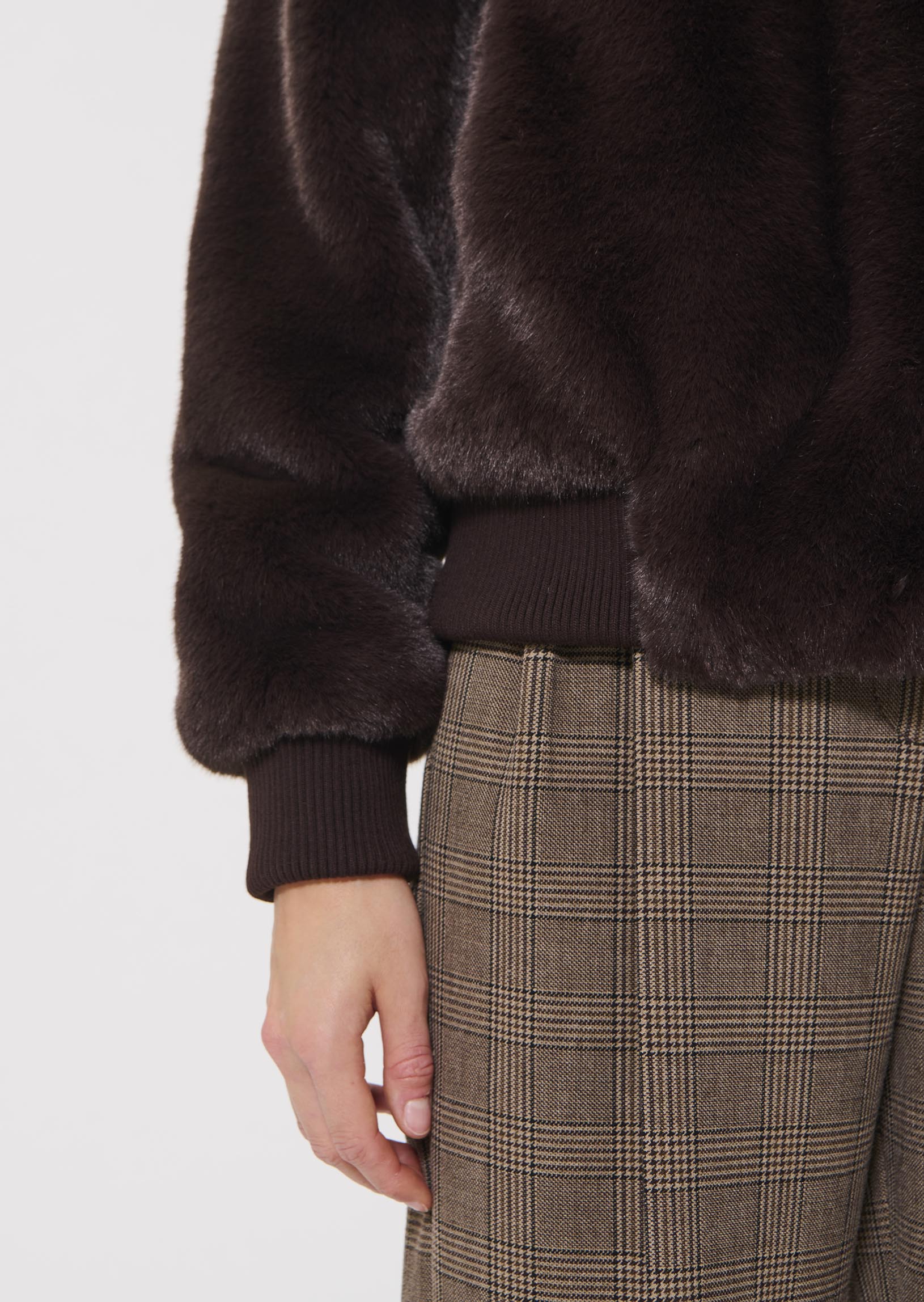 Bertille  chocolate faux fur for women