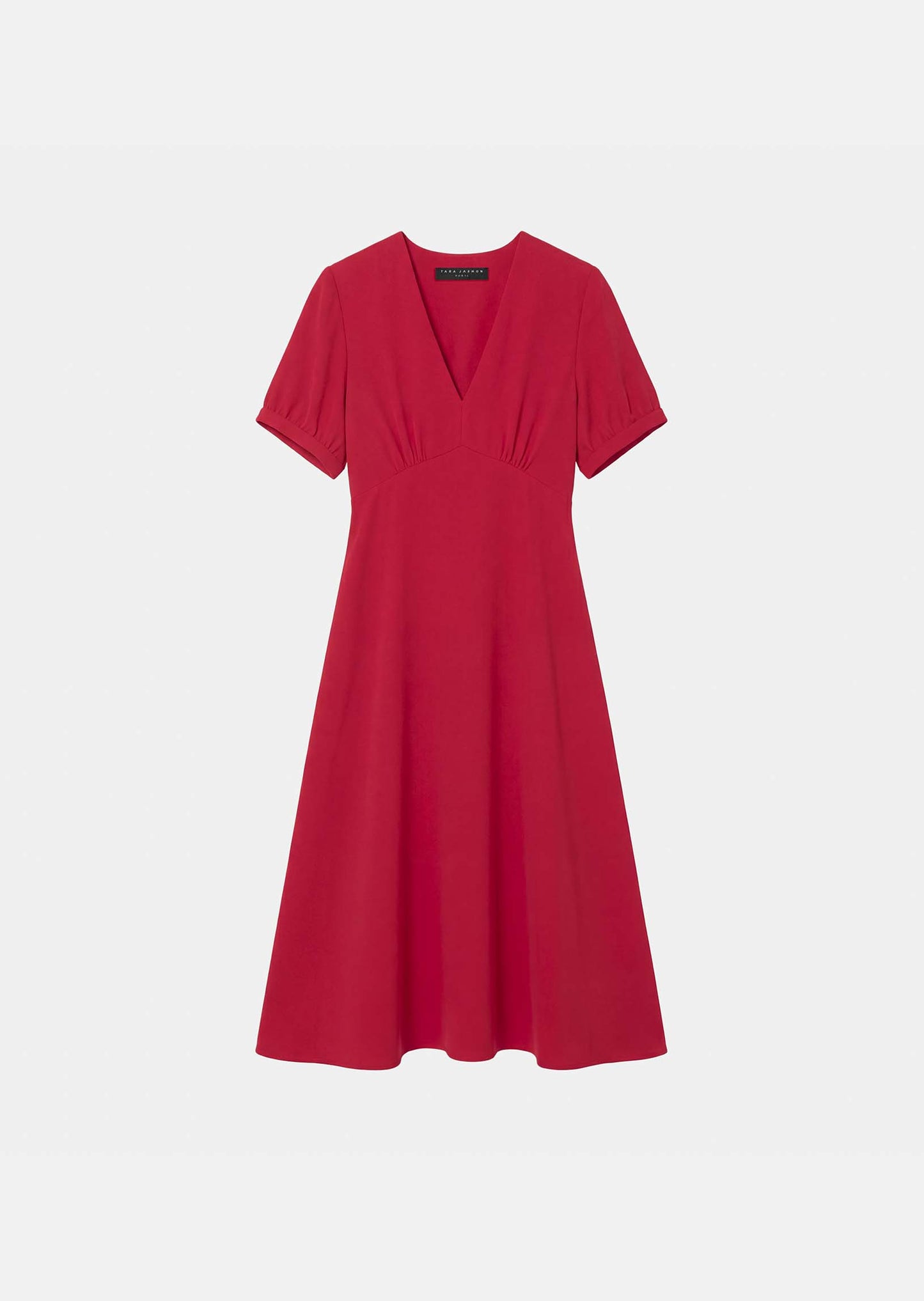dress in midnight blue fluid crepe