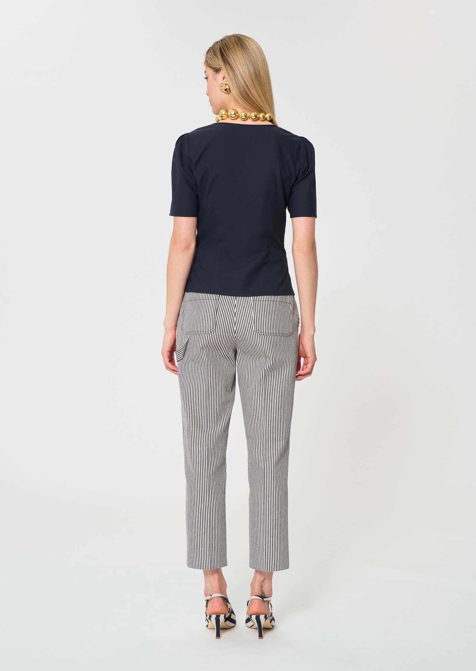 shirt in midnight blue poplin