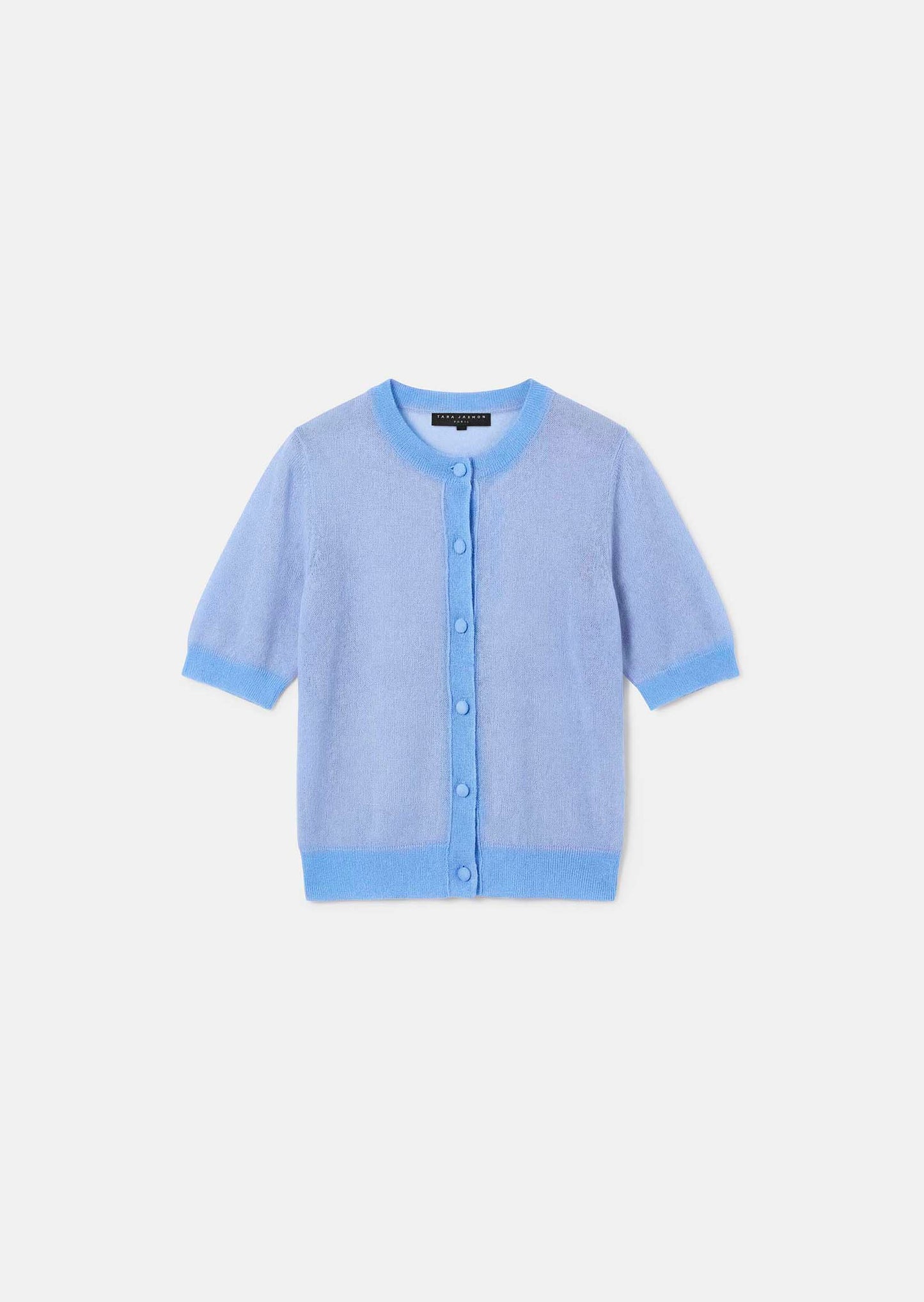 vest in blue extra fine mohair