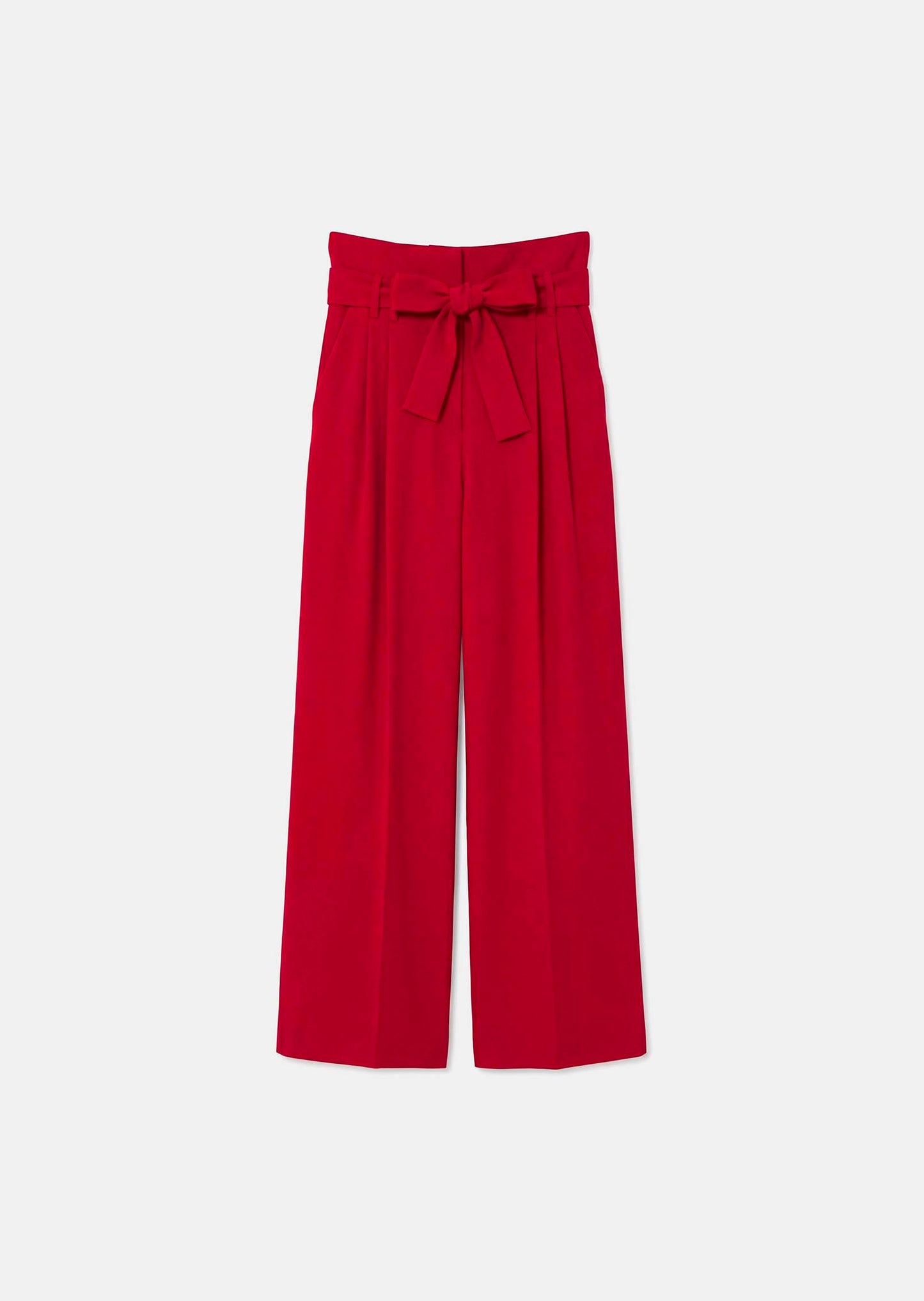 trousers in yellow in fluid crepe