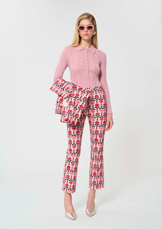 sweater in beige silky cotton
