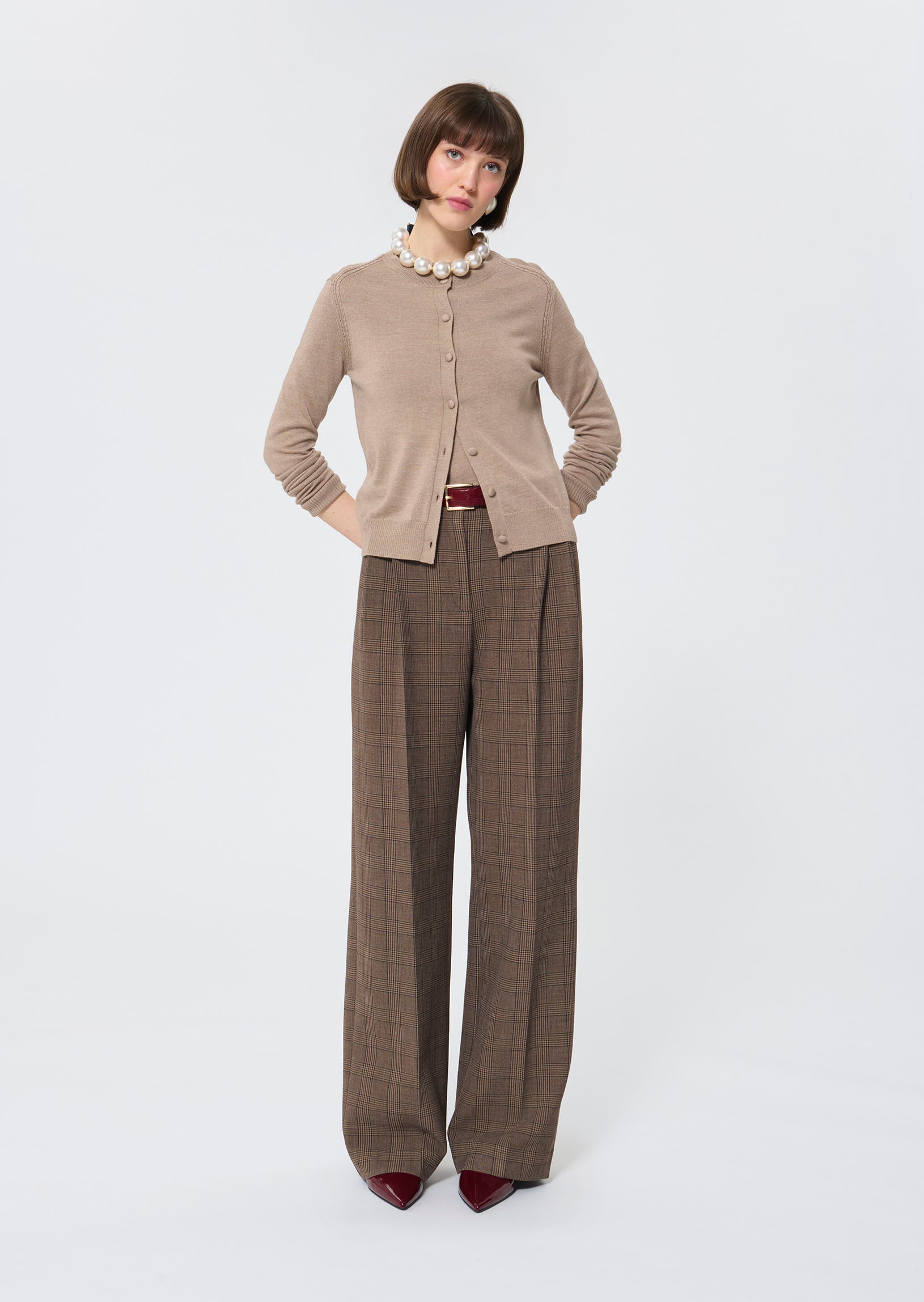 Ginno  café au lait cardigan for women