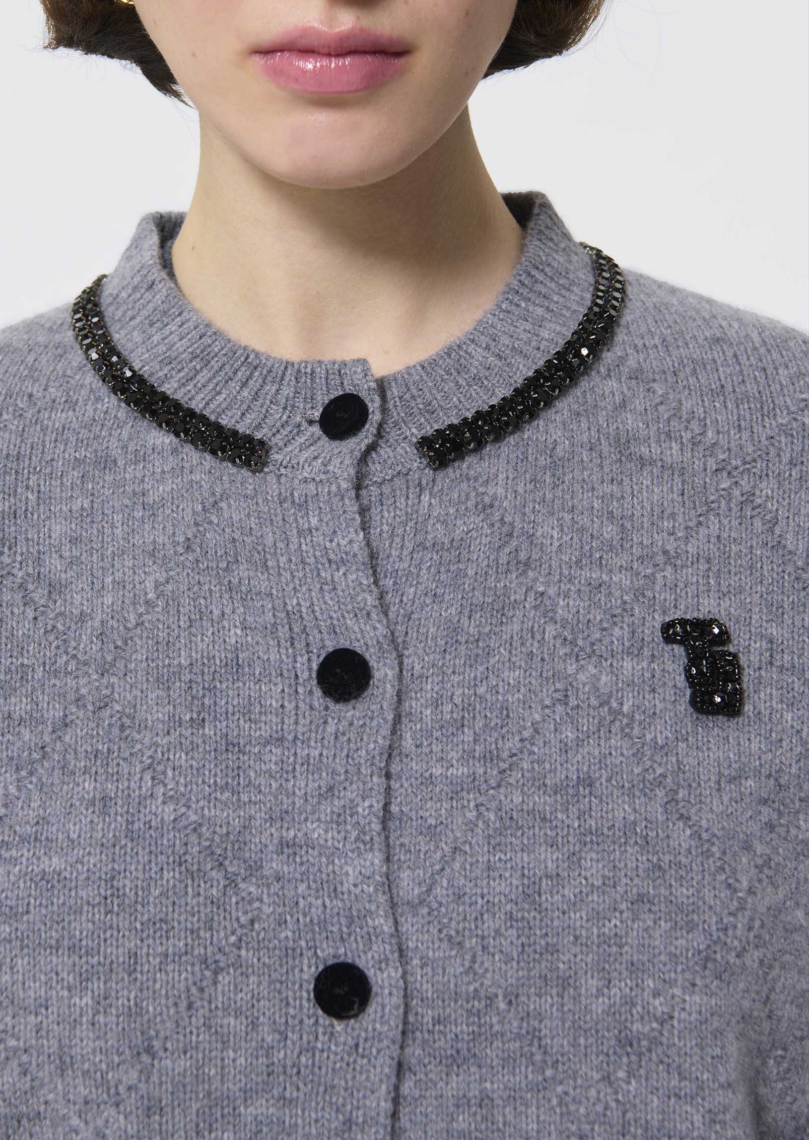Gael  heather grey cardigan for women