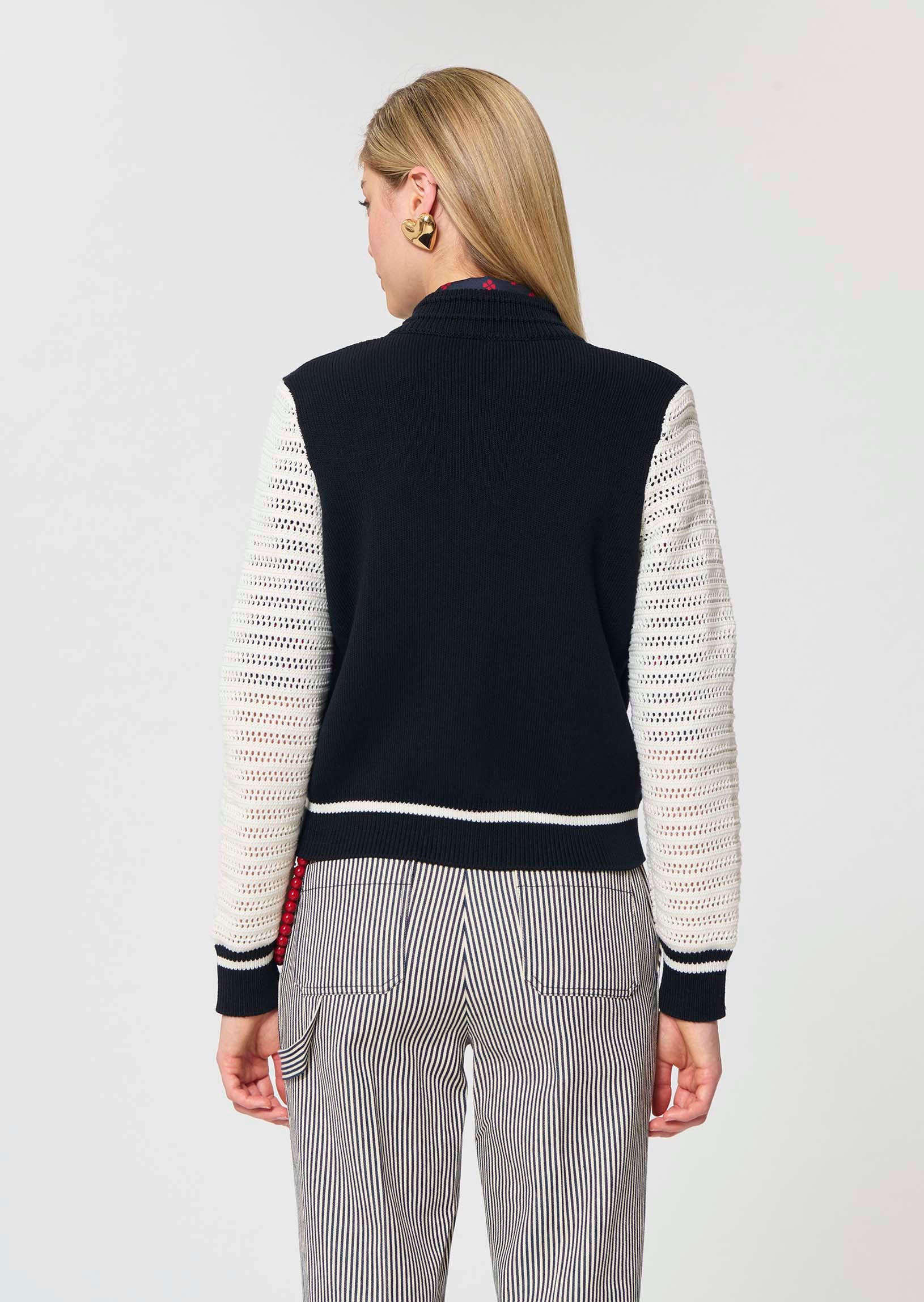 vest in midnight blue cotton