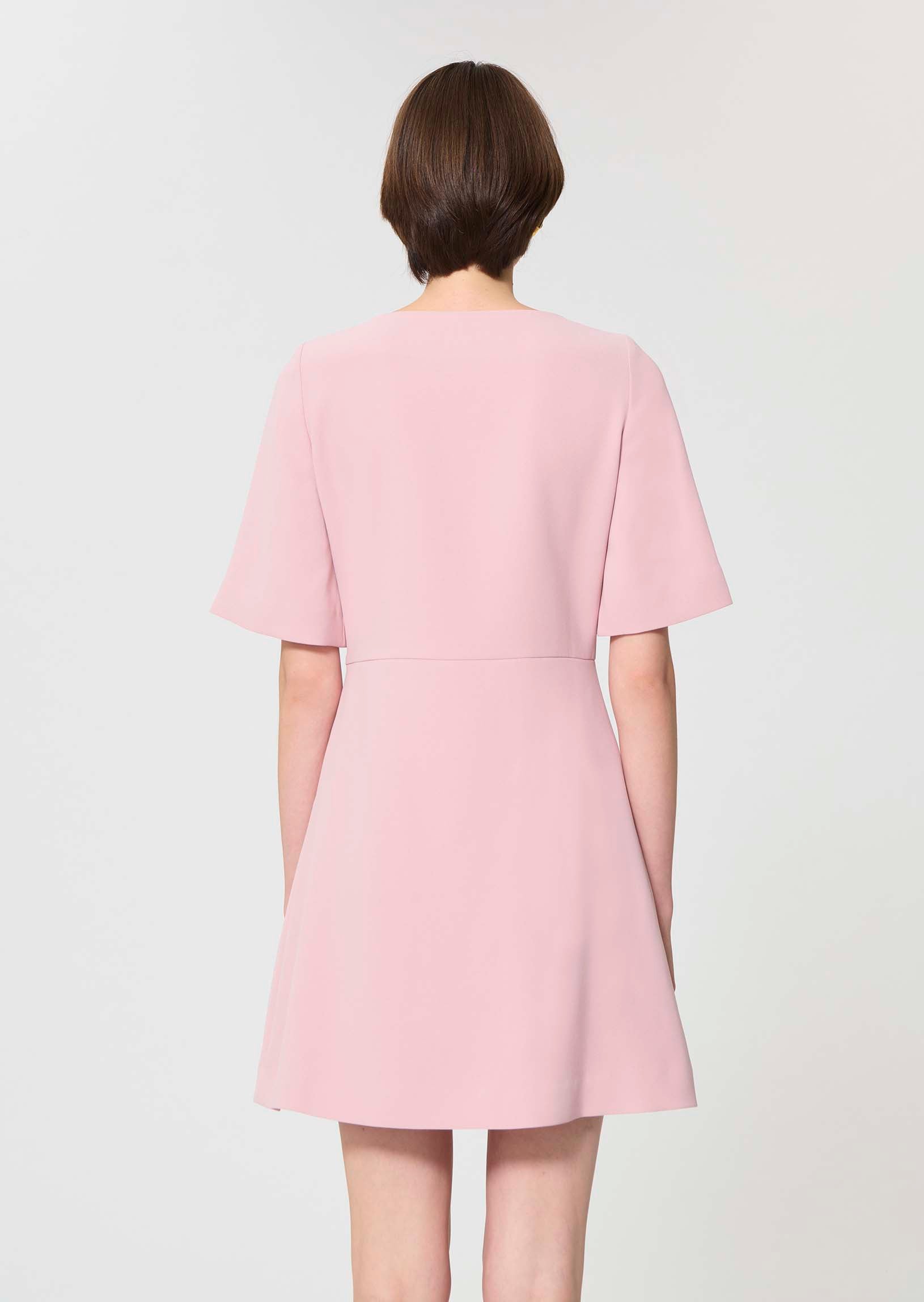 dress in midnight blue fluid crepe