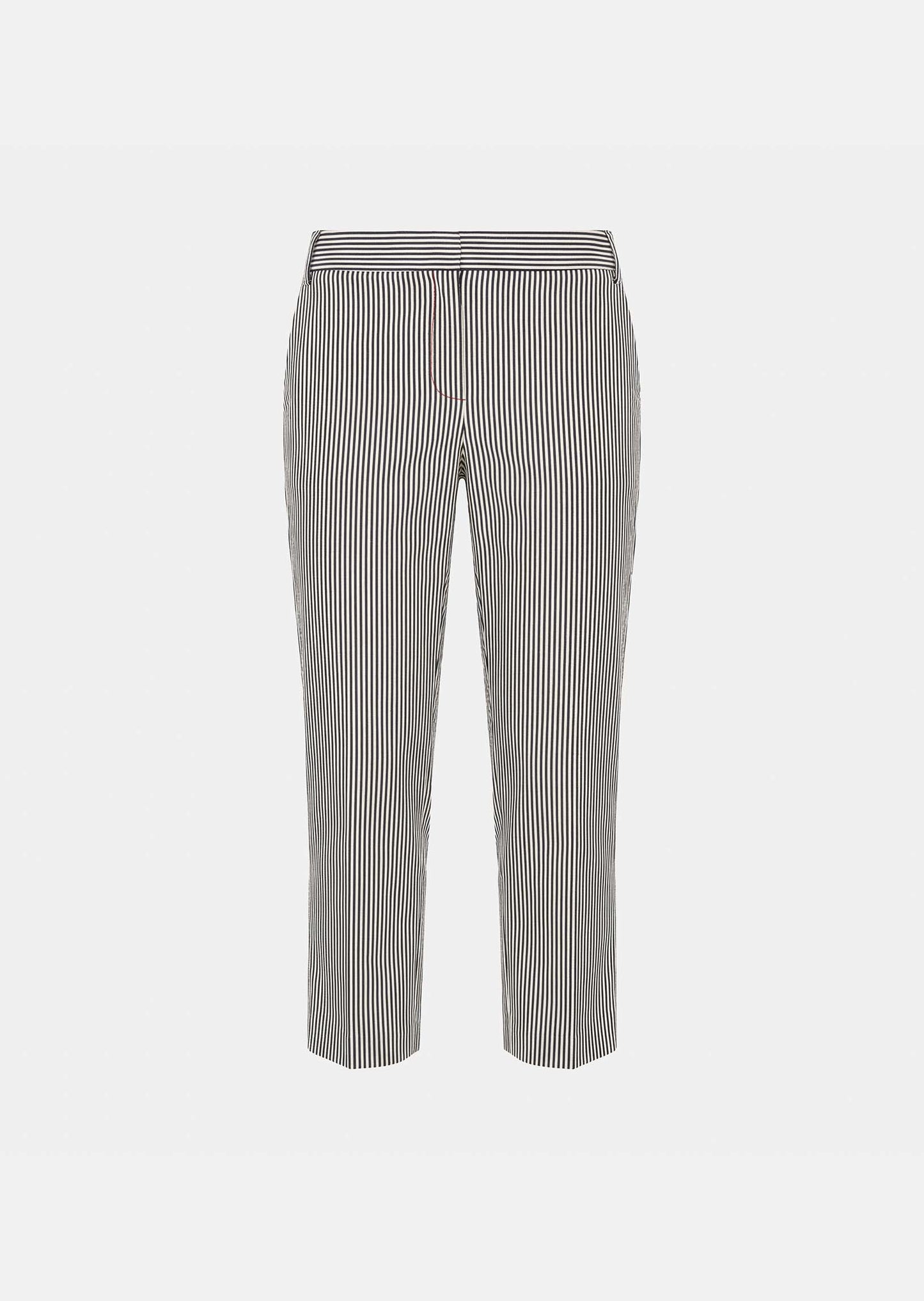 trousers in ecru with cotton stripes