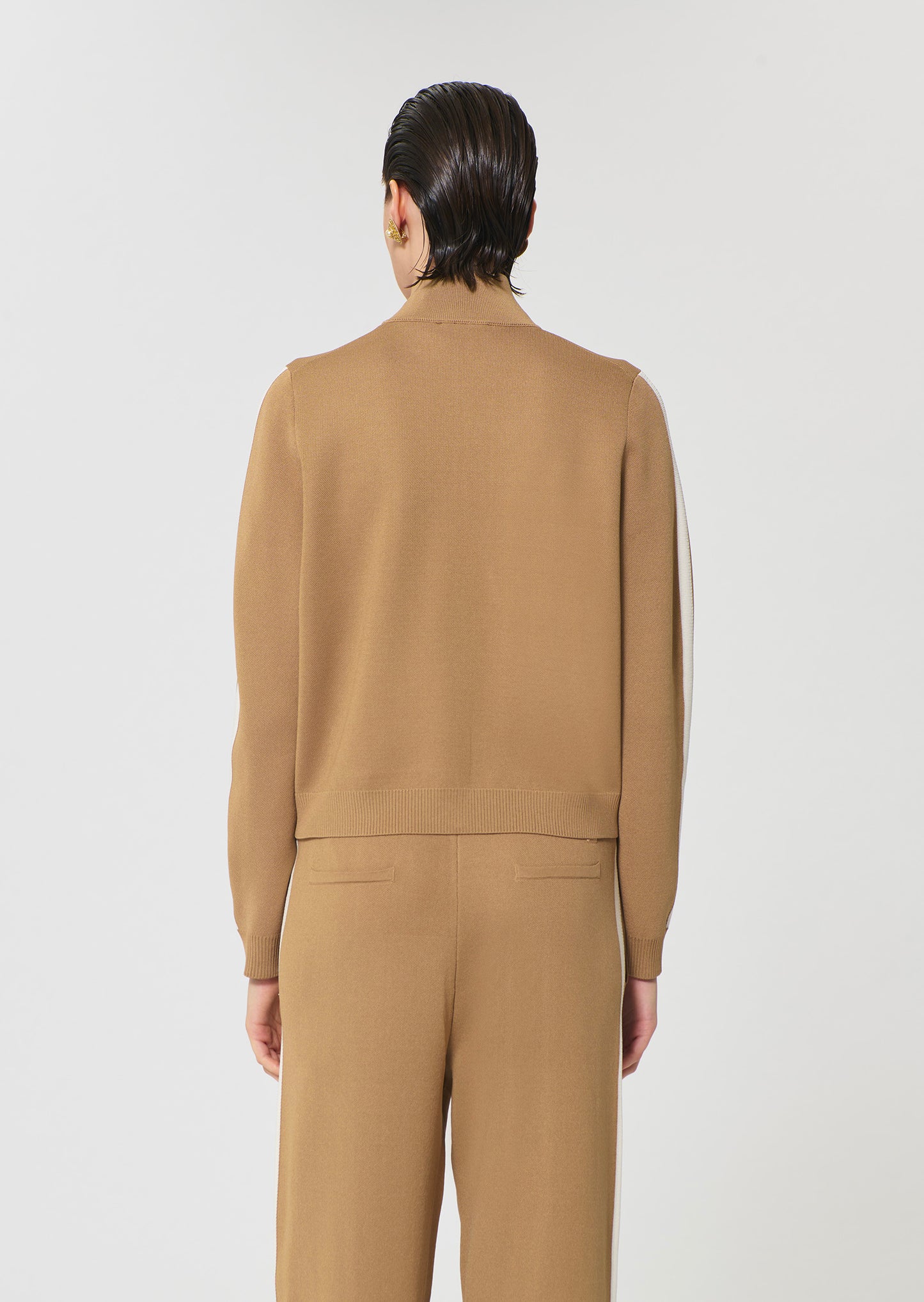 vest in beige technical mesh