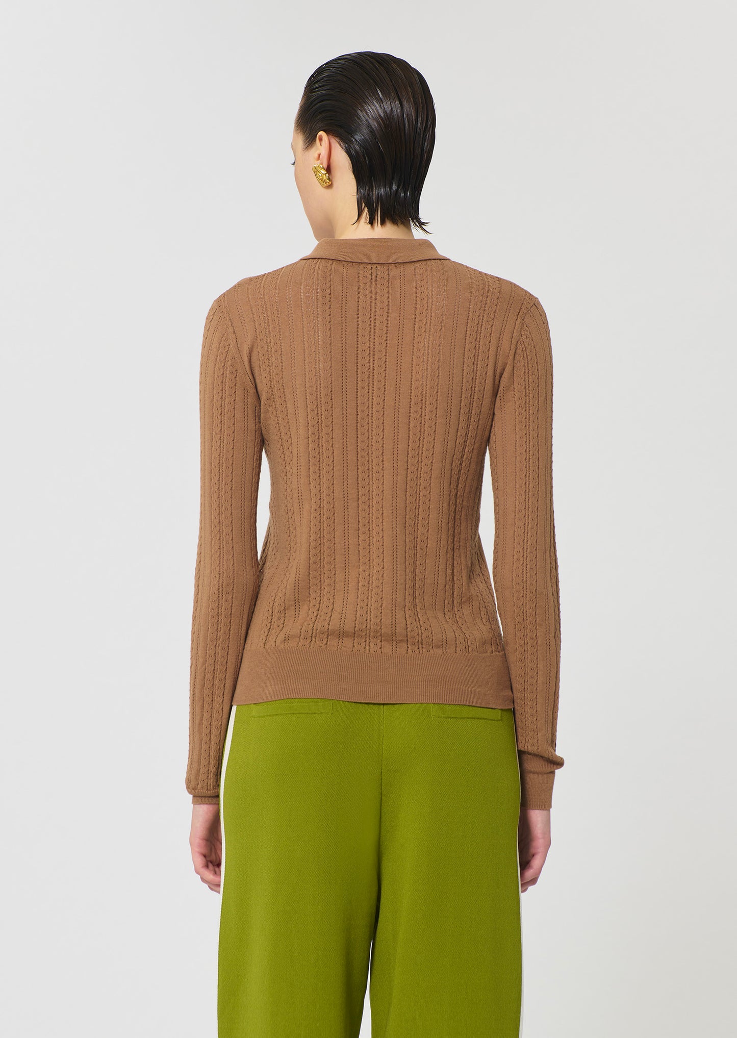 sweater in beige silky cotton