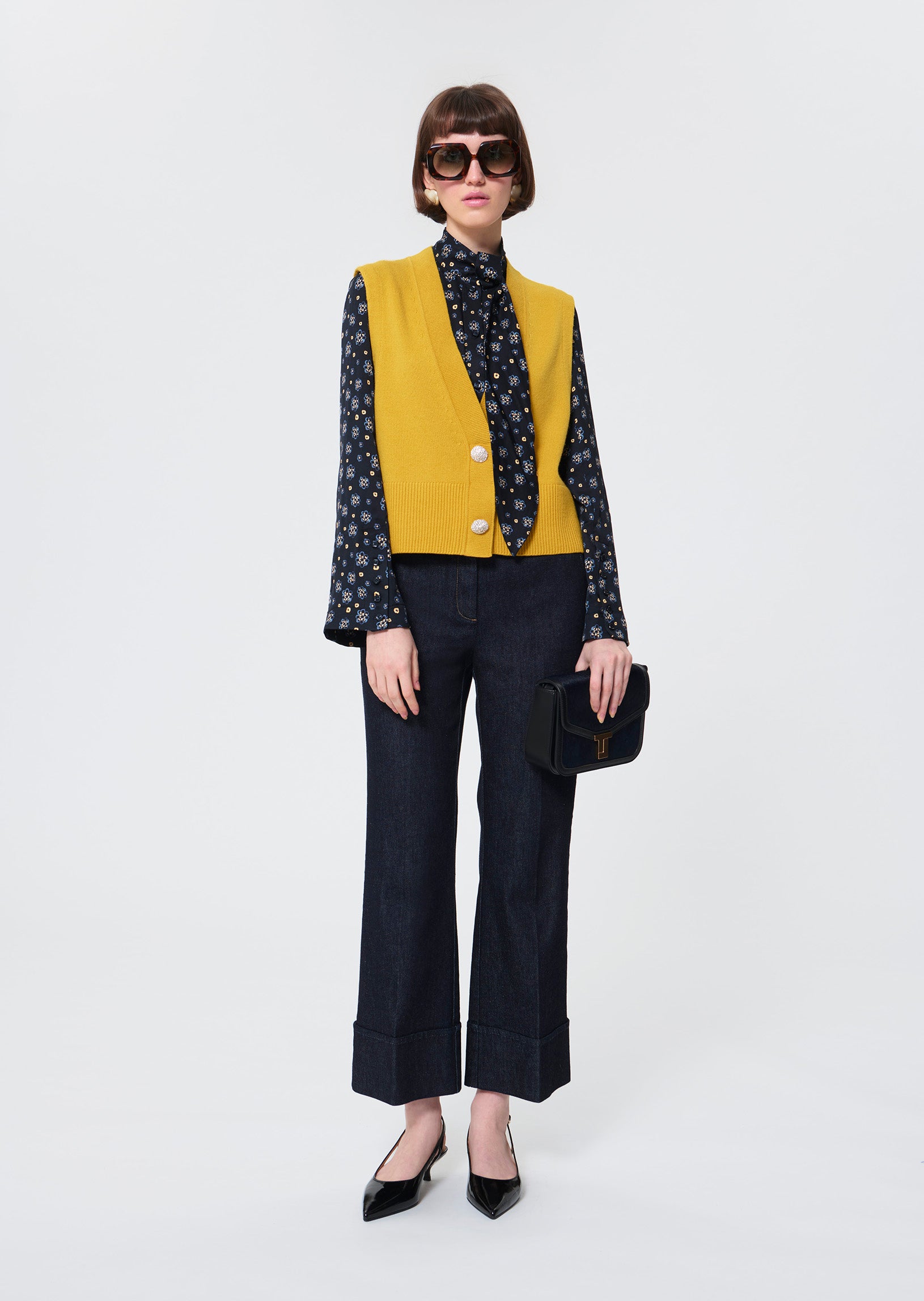 Gilles  lemon yellow vest for women