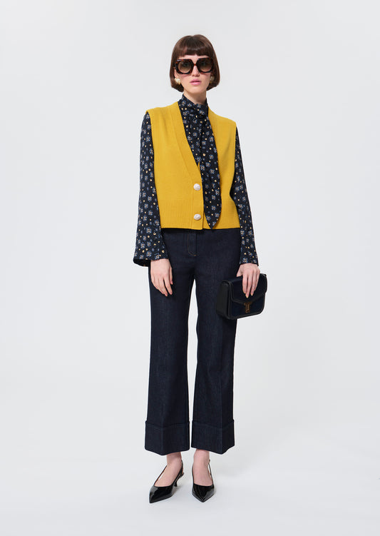 Gilles  lemon yellow vest for women