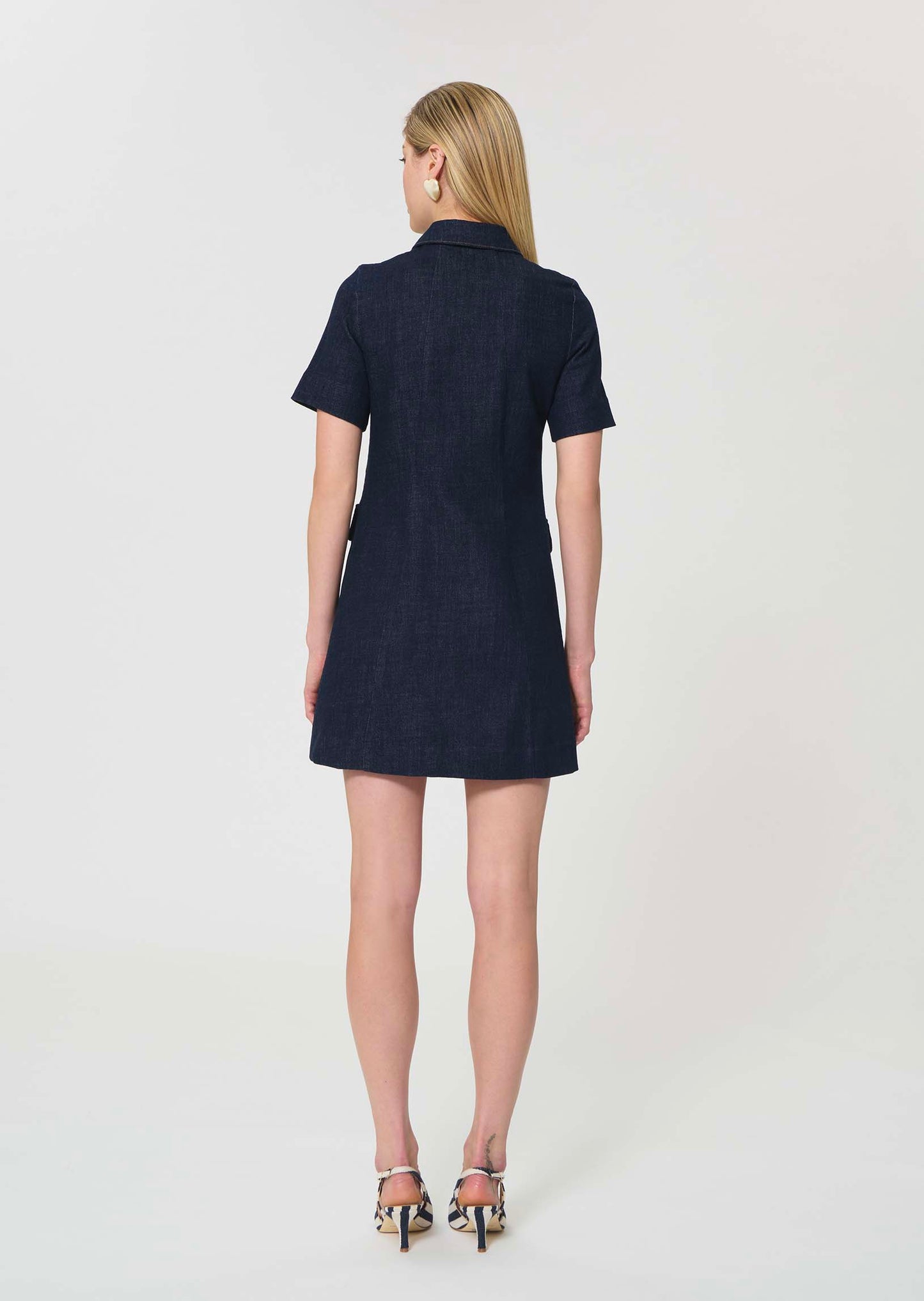dress in raw denim