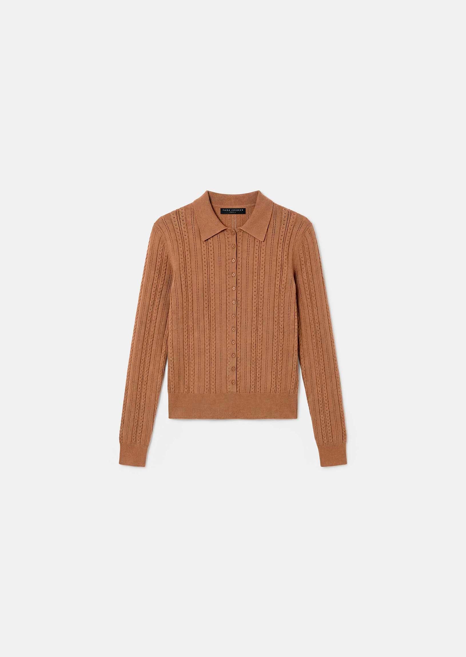 sweater in beige silky cotton