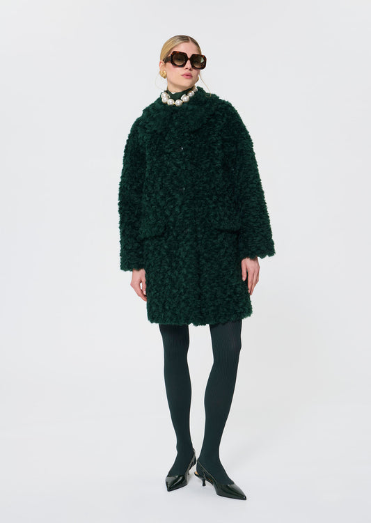 Mael  green faux fur for women