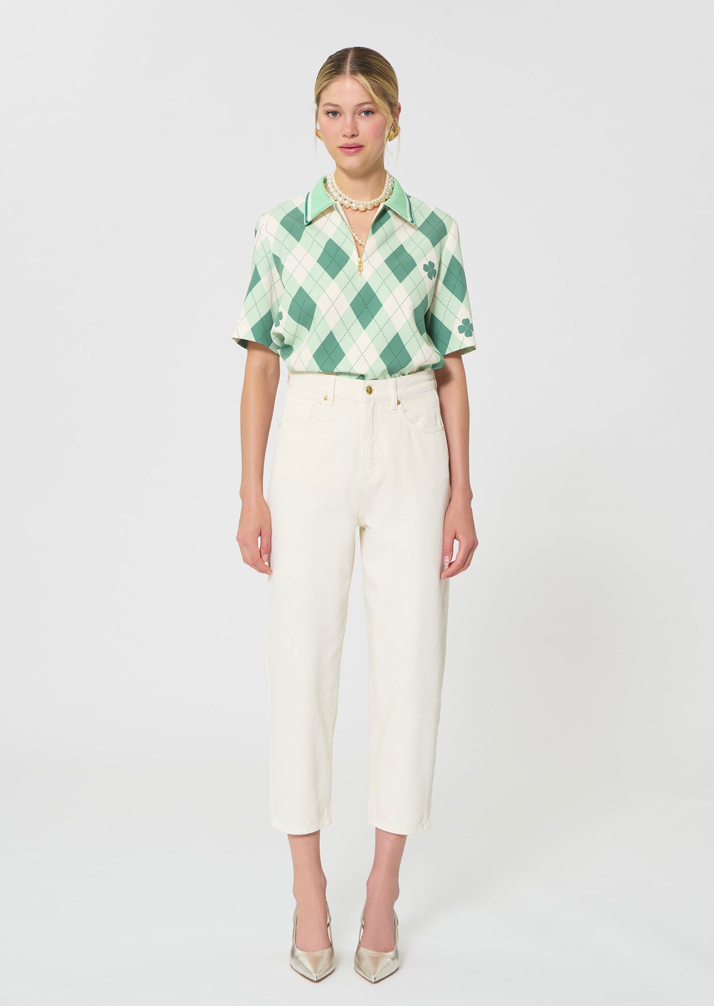 jeans in white lightweight denim