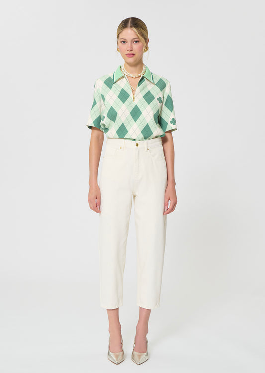 jeans in white lightweight denim