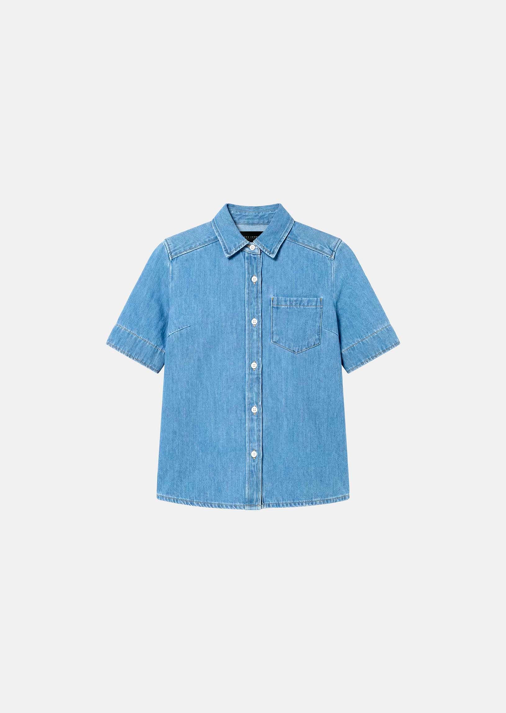 shirt in blue denim