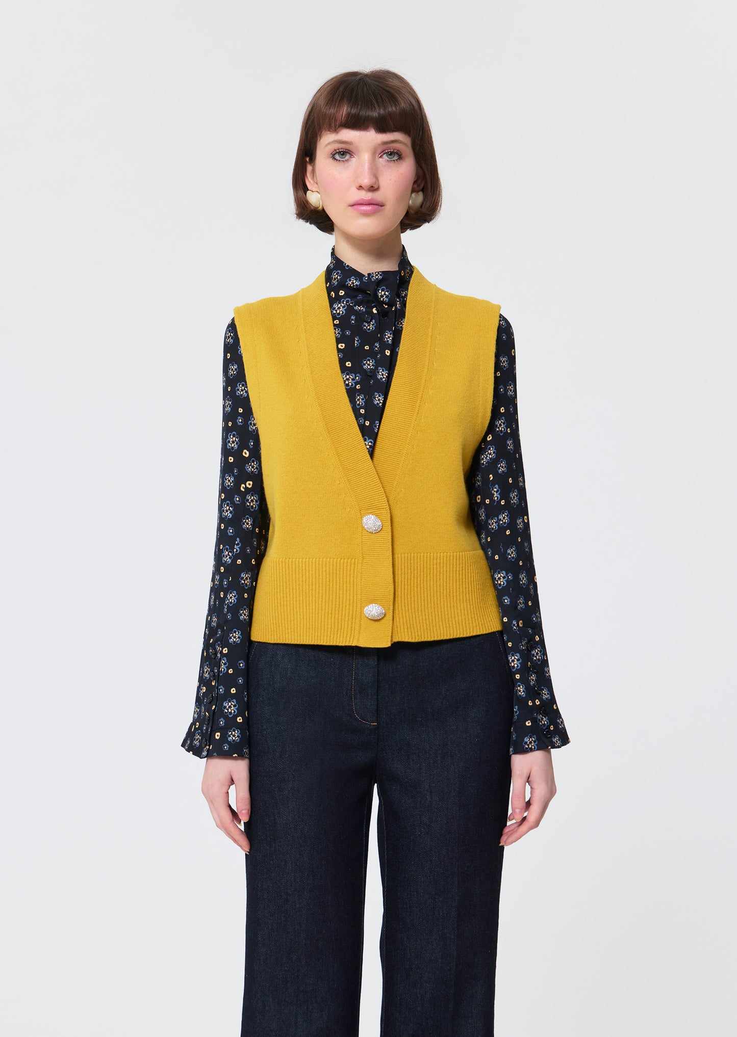 Gilles  lemon yellow vest for women