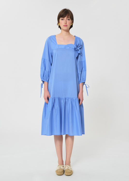 dress in sky blue cotton voile