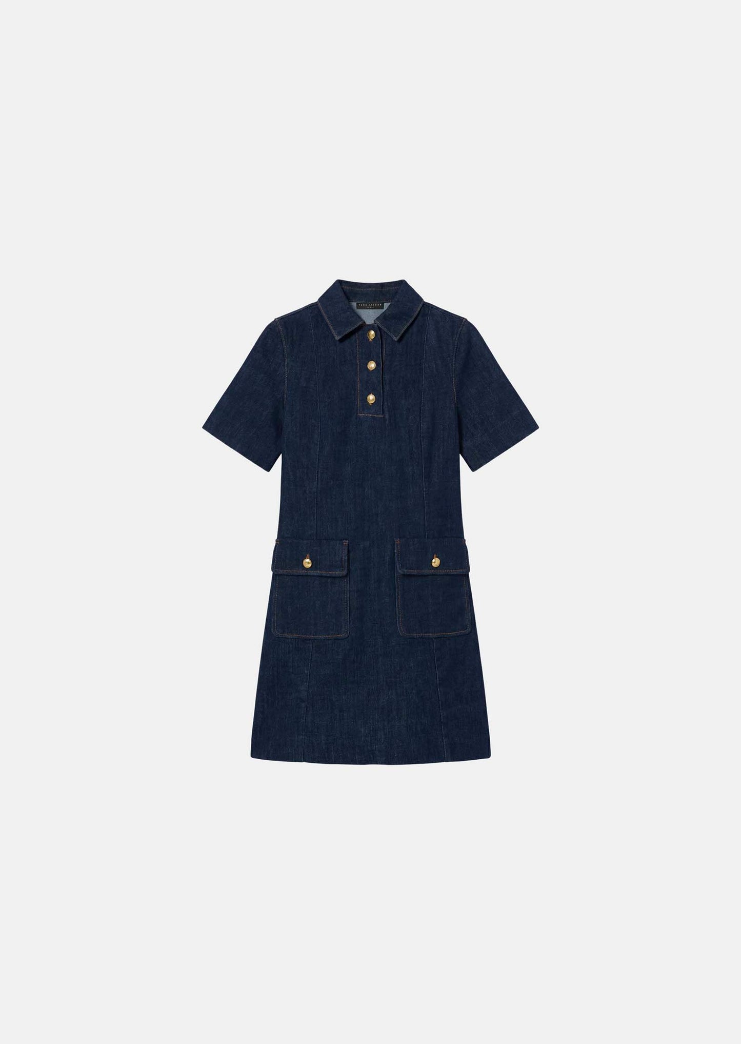 dress in raw denim