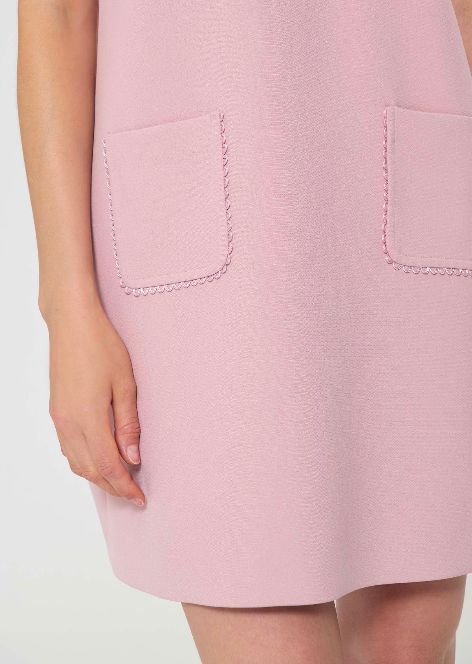 dress in pale pink double canvas