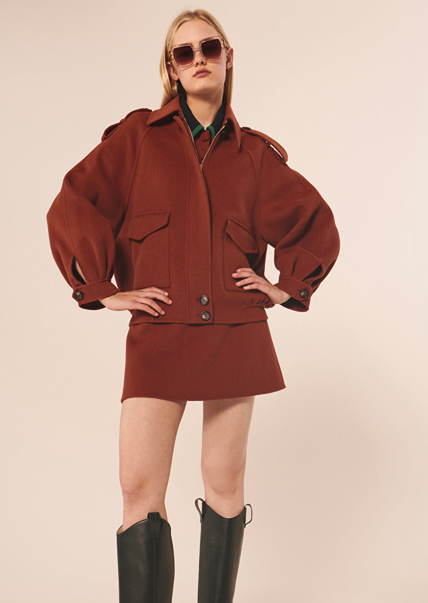 Betty Brown Double-Sided Wool Jacket